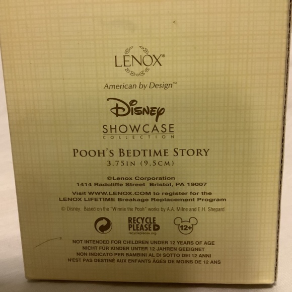 Lenox Collectible Disney Winnie the Pooh Figurine+book Bedtime Stories+COA NIB - Picture 9 of 10